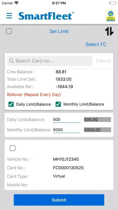 BPCL SmartFleet应用截图