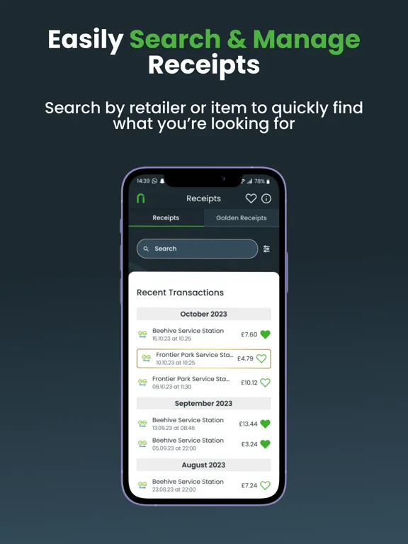 NOUMI - Digital Receipts iPad  سکرین شاٹس