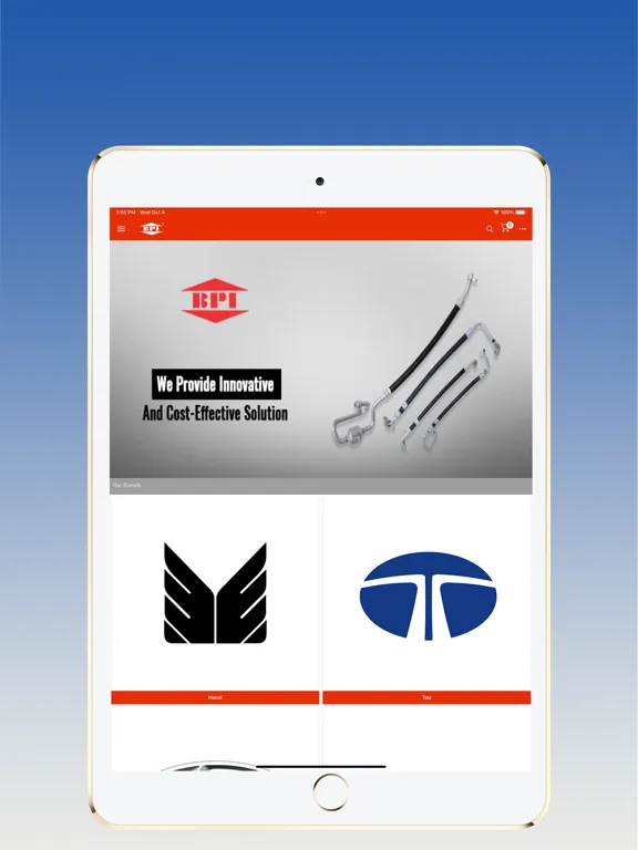 Tangkapan skrin BPI Catalogue iPad 
