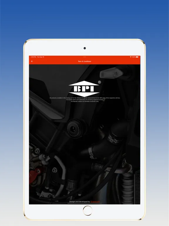 Tangkapan skrin BPI Catalogue iPad 
