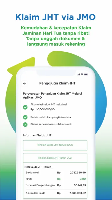Скриншоты JMO - Jamsostek Mobile