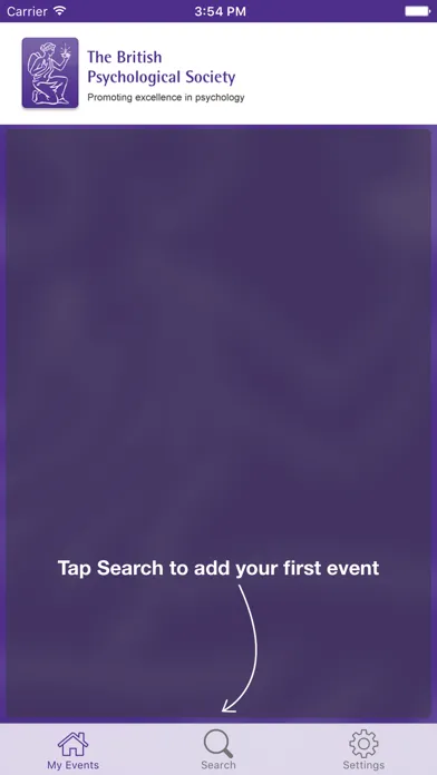 Ảnh chụp màn hình của BPS Events App