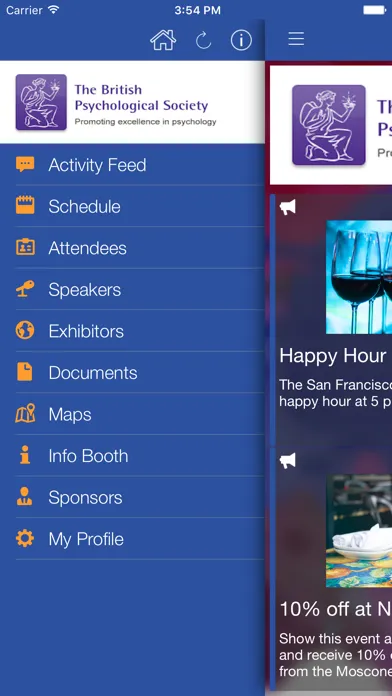 Ảnh chụp màn hình của BPS Events App