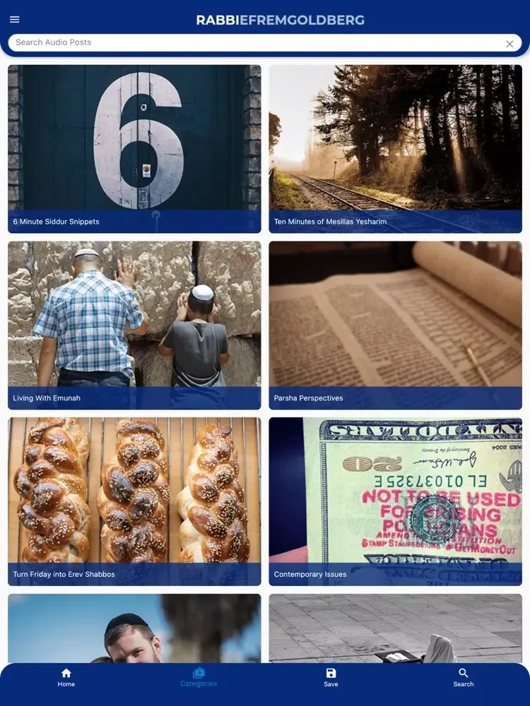 R Efrem Goldberg Torah Library iPad 應用截圖