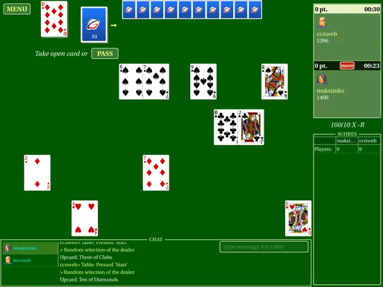 Tangkapan layar Gin Rummy GC iPad 