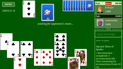 Tangkapan layar Gin Rummy GC