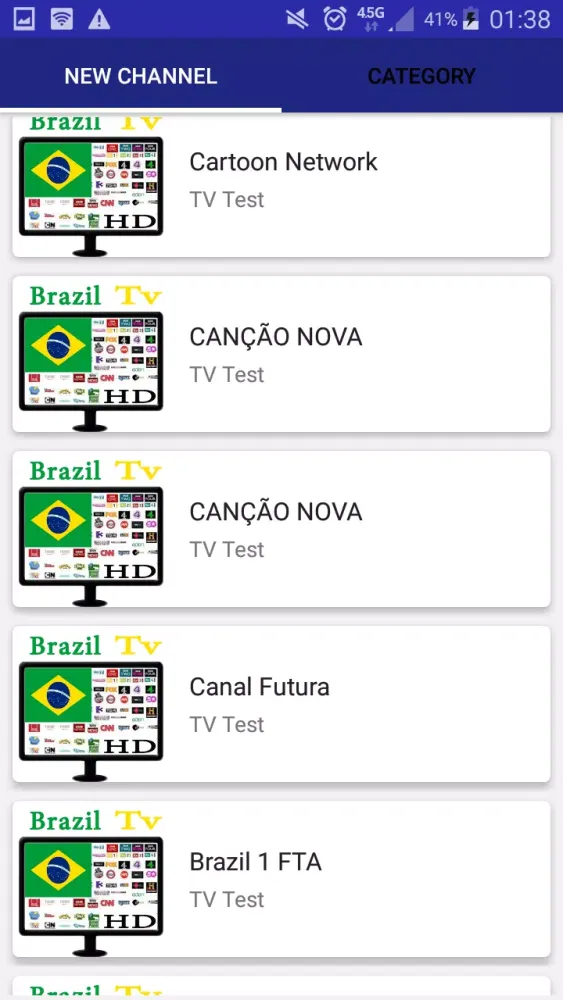 Capturas de tela do Brazil TV