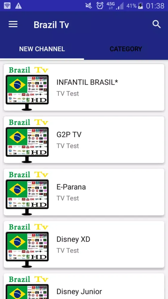 Capturas de tela do Brazil TV