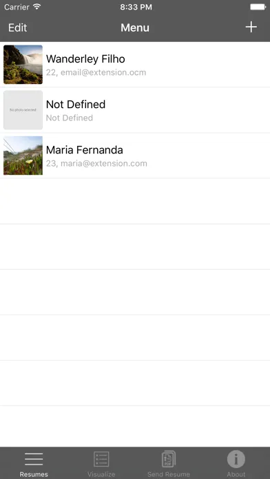 Capturas de pantalla de Curriculum Manager