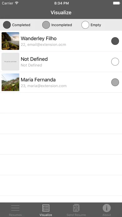 Capturas de pantalla de Curriculum Manager
