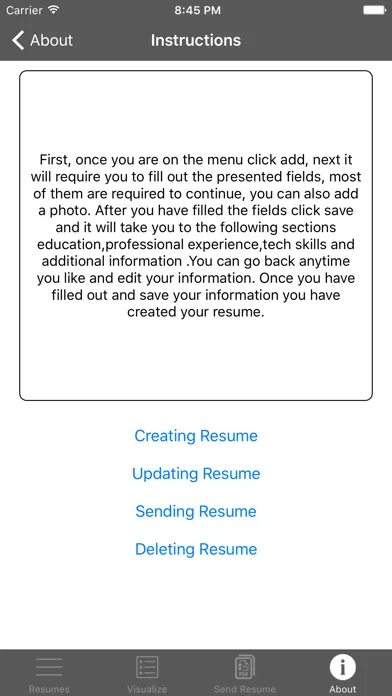 Capturas de pantalla de Curriculum Manager