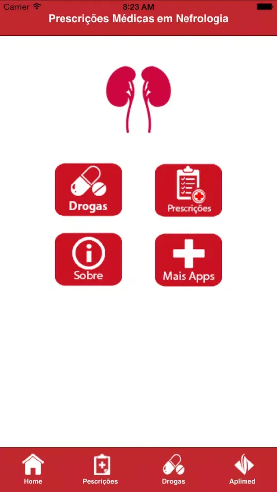 Tangkapan layar Prescrições Médicas Nefrologia