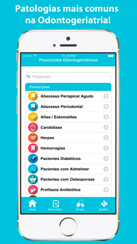 Prescrições Odontogeriátricas Ekran Görüntüleri