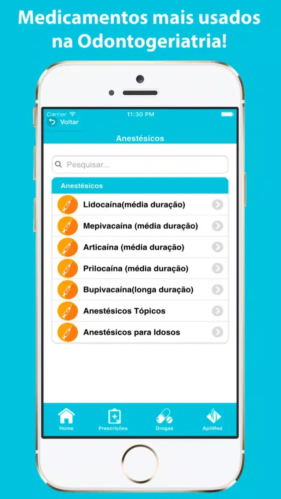Prescrições Odontogeriátricas Ekran Görüntüleri