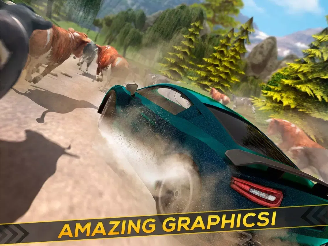 Скриншоты Cows & Cars | Extreme Funny Car Driving Game For Free iPad 