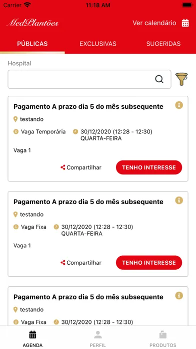 Screenshot di MedPlantões - Plantões Médicos