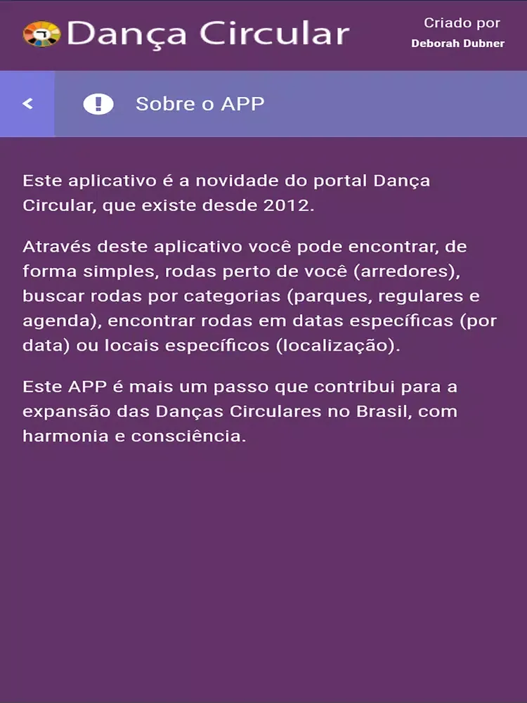 Capturas de tela do Dança Circular iPad 