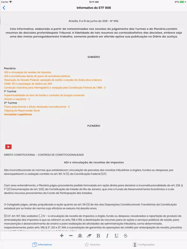 صور Informativos do STF | Supremo iPad 