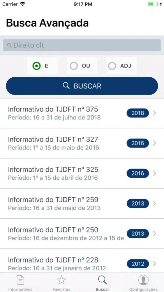 Informativos do TJDFT स्क्रीनशॉट