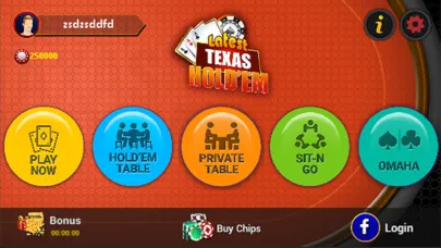 Tangkapan skrin Latest Texas Hold'em