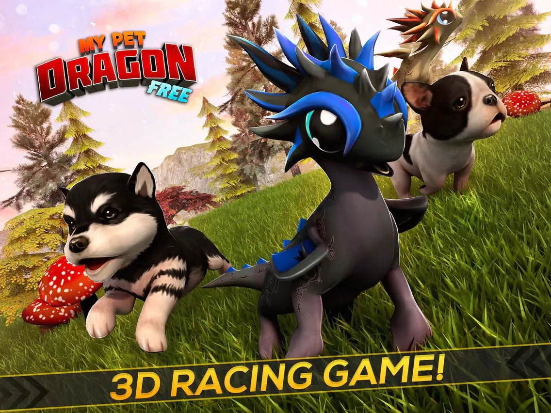 Tangkapan layar My Baby Pet Dragon: The Little Run vs Puppies iPad 