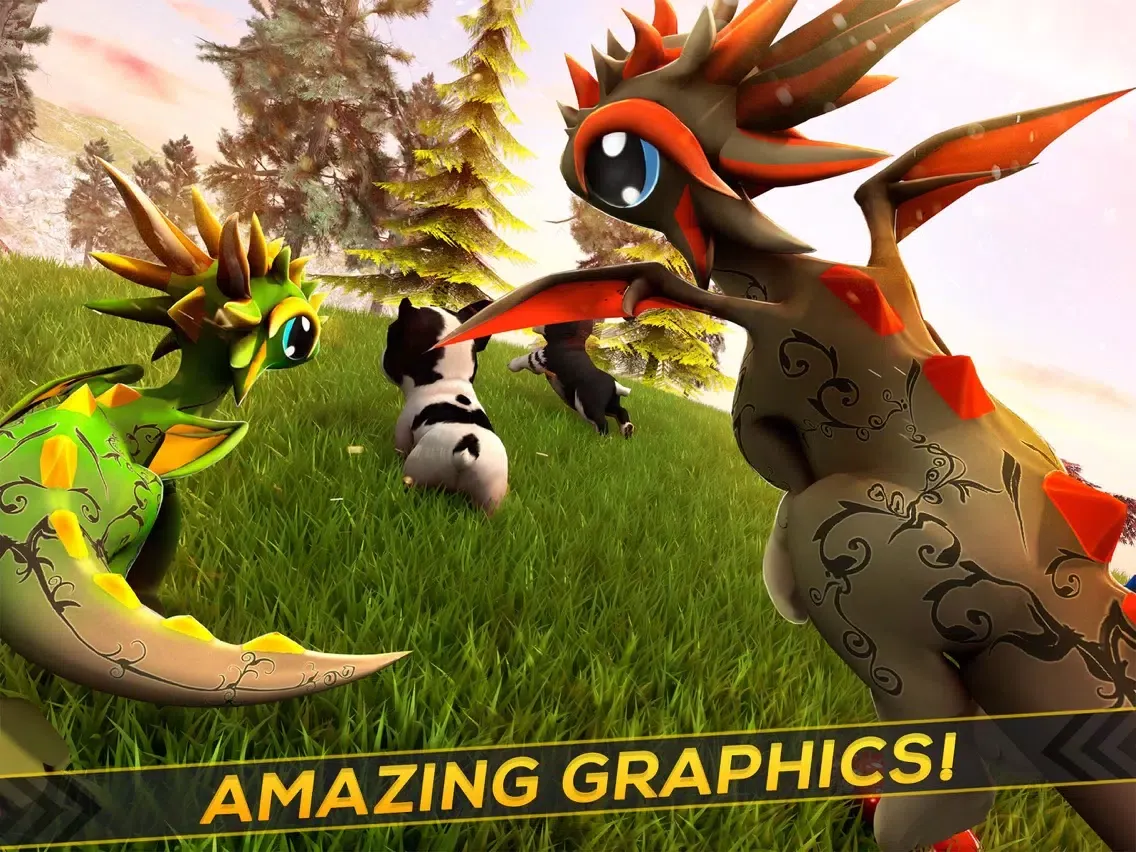 Tangkapan layar My Baby Pet Dragon: The Little Run vs Puppies iPad 