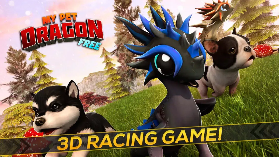 Tangkapan layar My Baby Pet Dragon: The Little Run vs Puppies
