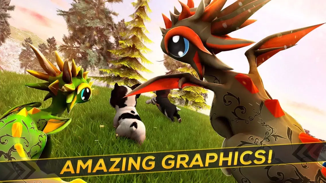 Tangkapan layar My Baby Pet Dragon: The Little Run vs Puppies