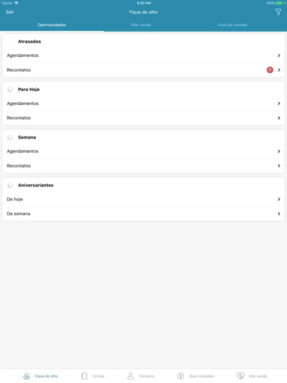 Capturas de pantalla de SMark CRM iPad 