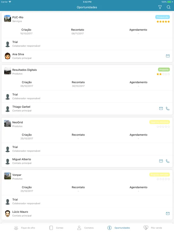 Capturas de pantalla de SMark CRM iPad 