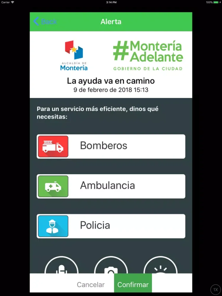 Ảnh chụp màn hình của SOS Montería iPad 