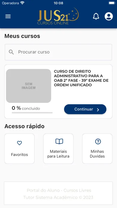 Capturas de tela do Jus21 Cursos Online