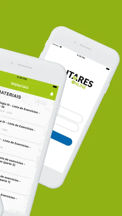 Capturas de tela do Militares Online