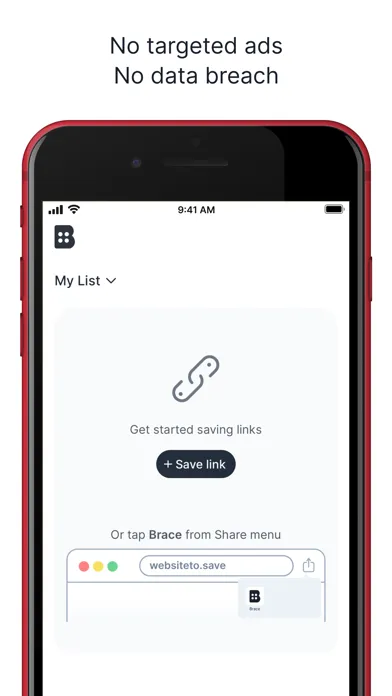 Ảnh chụp màn hình của Brace.to - Bookmark Manager