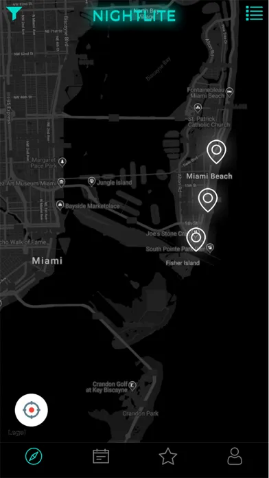Tangkapan layar Nightlite Events
