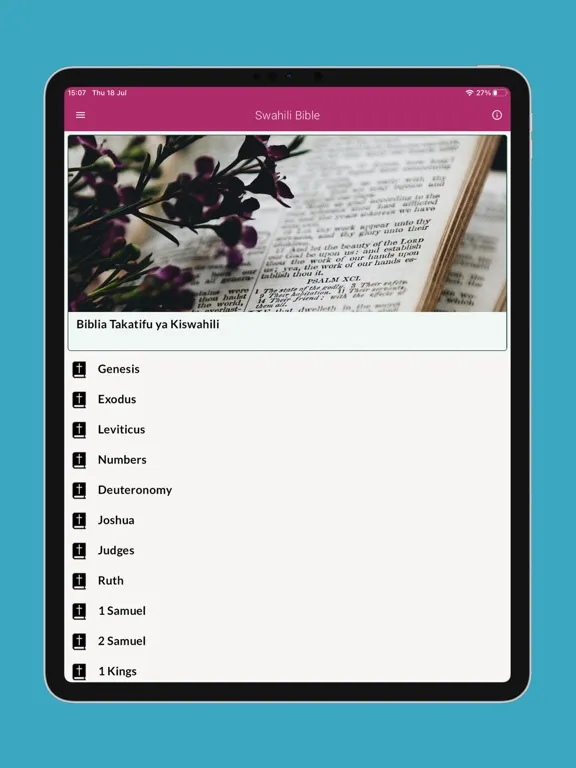 تصاویر Biblia Takatifu Swahili iPad 