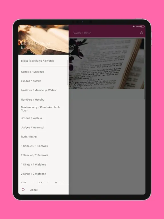 تصاویر Biblia Takatifu Swahili iPad 