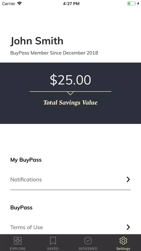Zrzuty ekranu Brad's BuyPass