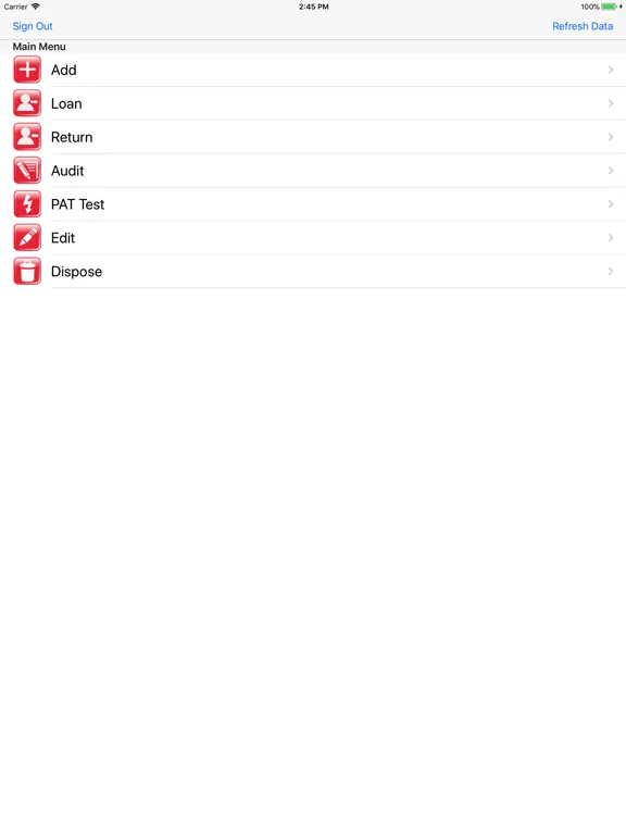 Tangkapan skrin Brady AssetGuard PRO iPad 