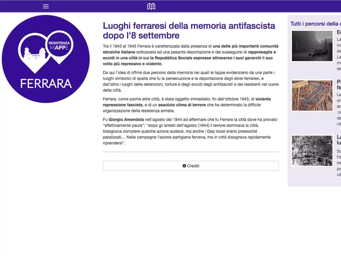 Resistenza mAPPe Ferrara iPad  Screenshots