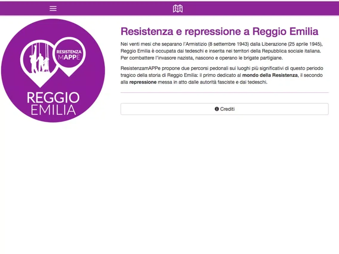 Ảnh chụp màn hình của Resistenza mAPPE Reggio-Emilia iPad 