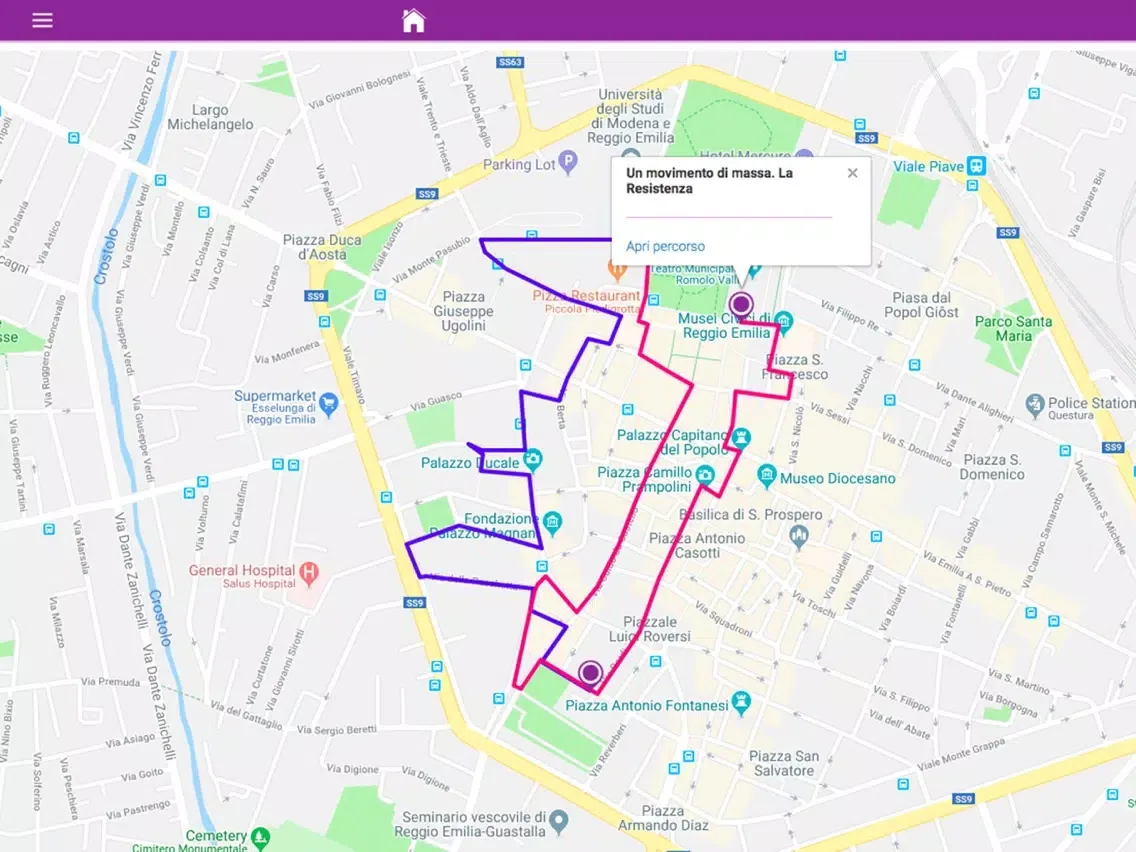 Ảnh chụp màn hình của Resistenza mAPPE Reggio-Emilia iPad 
