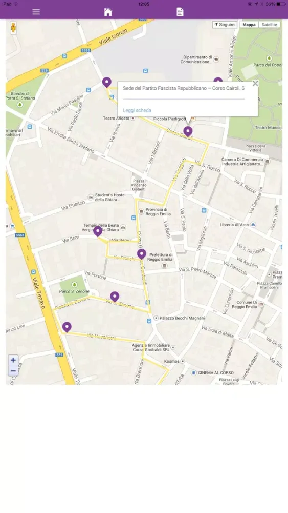 Ảnh chụp màn hình của Resistenza mAPPE Reggio-Emilia