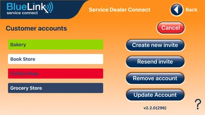 BlueLink Service Connect 스크린샷