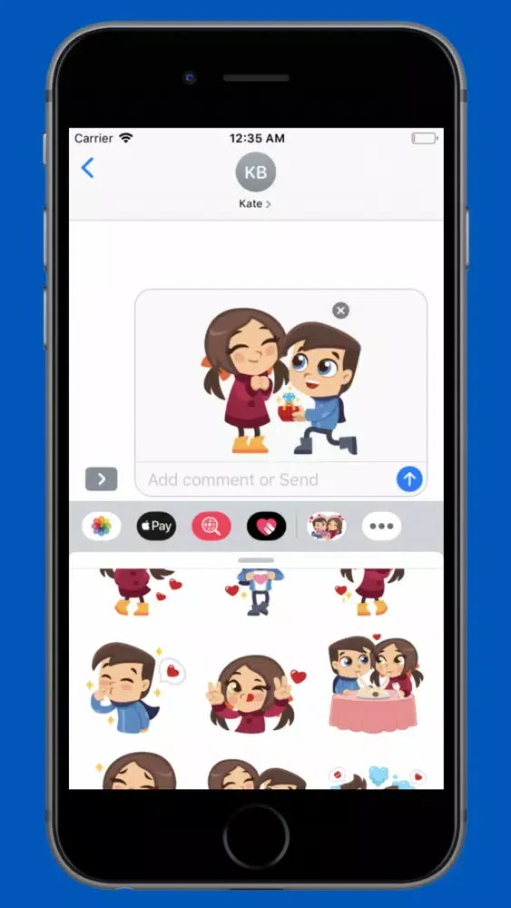 ภาพหน้าจอของ Happy Couple Valentine Sticker