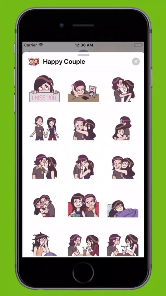 ภาพหน้าจอของ Happy Couple Valentine Sticker