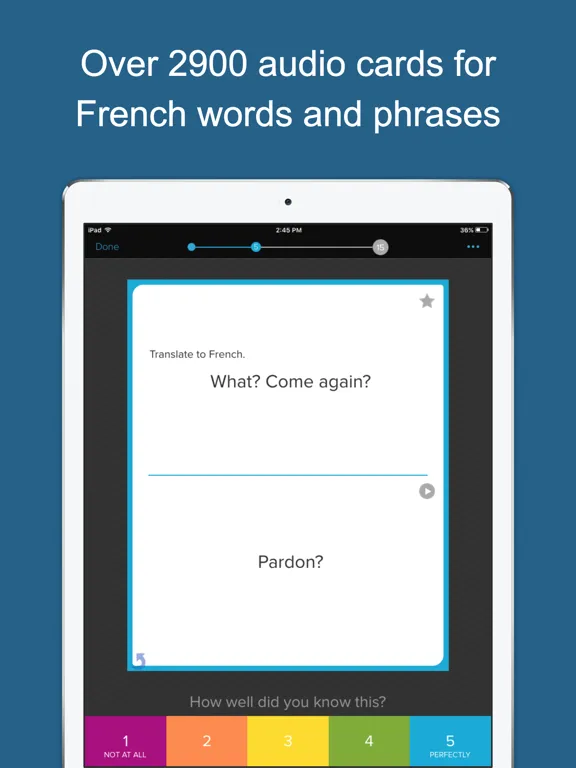 Learn French Vocab! iPad  Screenshots