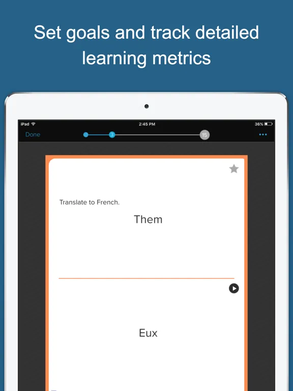 Learn French Vocab! iPad  Screenshots