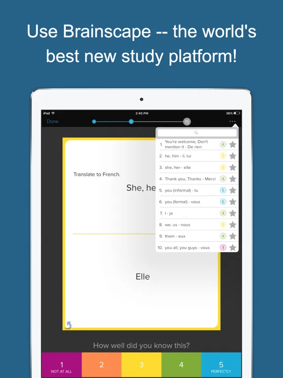 Learn French Vocab! iPad  Screenshots