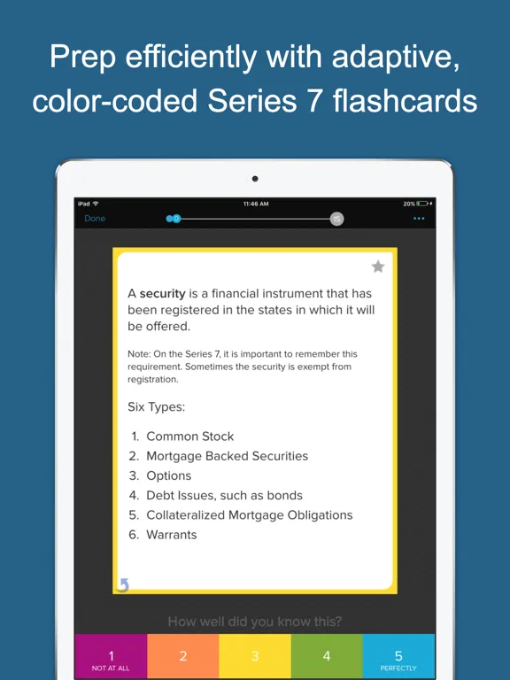 Series 7 Exam Prep Genius iPad  Screenshots